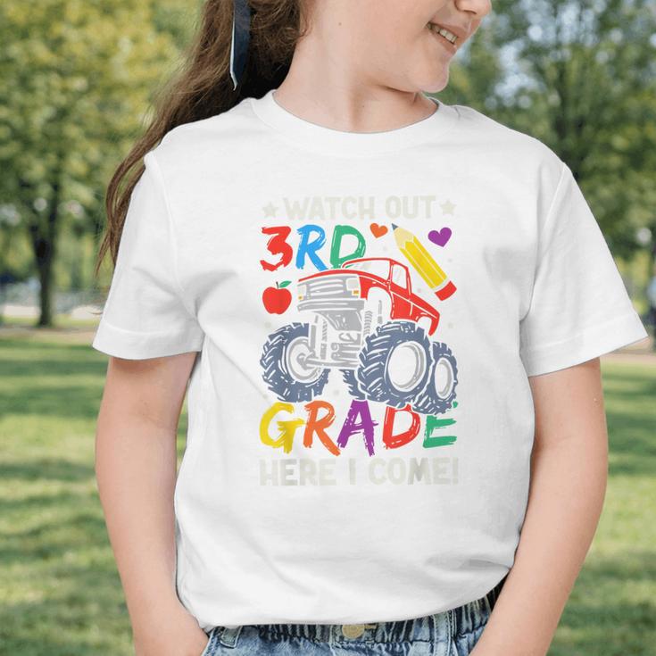 Watch Out 3rd Grade Here I Come Monster Truck Back To School Graphic Toddler T-Shirt