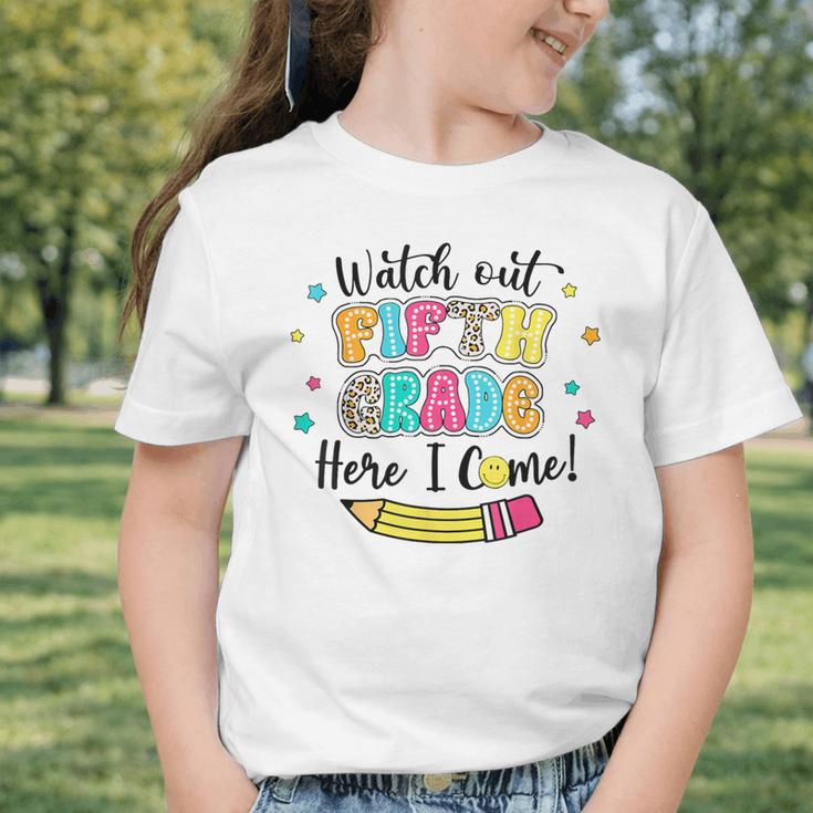 Watch Out Fifth Grade Here I Come Back To School Boys Girls Graphic Toddler T-Shirt Watch Out Fifth Grade Here I Come Back To School Boys Girls Graphic Toddler T-Shirt