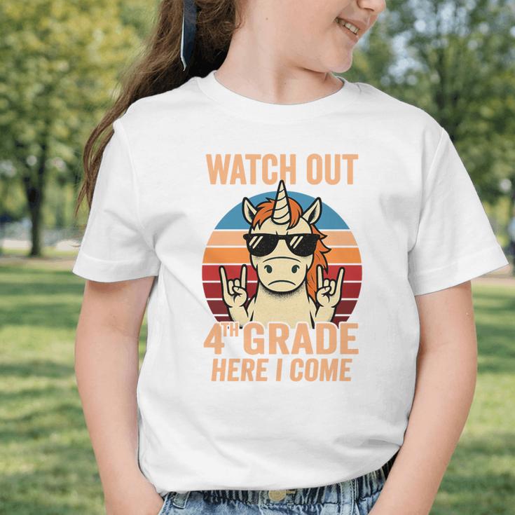 Watch Out Fourth Grade 2026 Back To School 4th Grade Boys Premium Tri-Blend Graphic Toddler T-Shirt