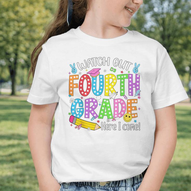 Watch Out Fourth Grade Here I Come Back To School 4th Grade Graphic Toddler T-Shirt Watch Out Fourth Grade Here I Come Back To School 4th Grade Graphic Toddler T-Shirt