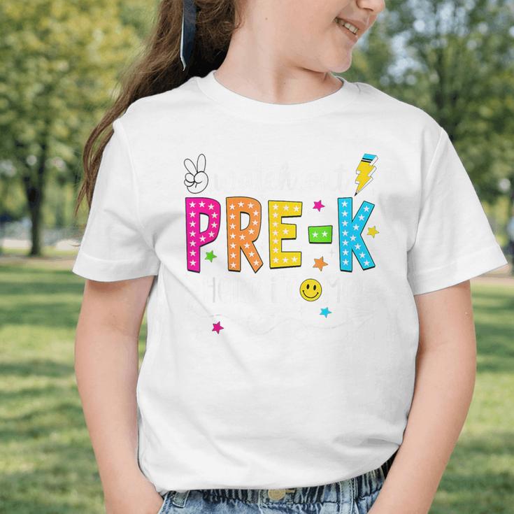 Watch Out Pre-K Here I Come Back To School Boys Girls Kids Graphic Toddler T-Shirt Watch Out Pre-K Here I Come Back To School Boys Girls Kids Graphic Toddler T-Shirt