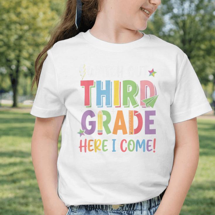 Watch Out Third Grade Here I Come Back To School 3rd Grade Graphic Toddler T-Shirt