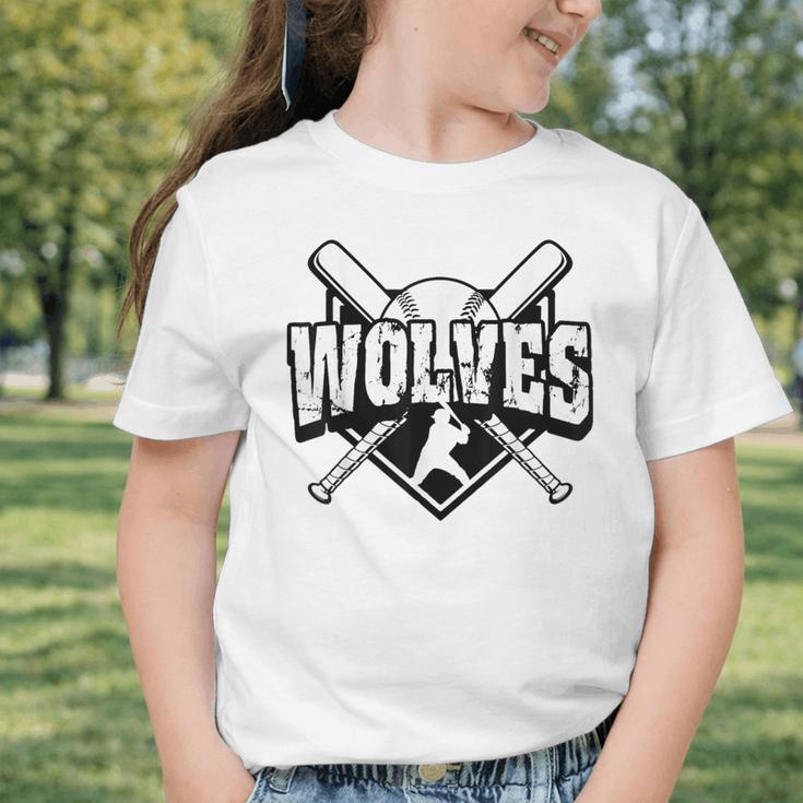 Wolves Baseball Back To School Spirit Graphic Toddler T-Shirt