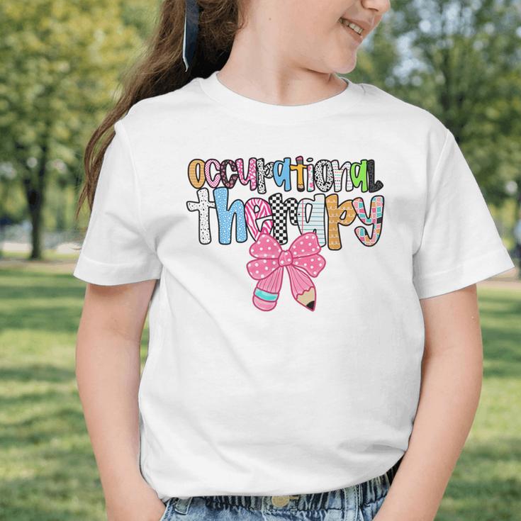 Women Occupational Therapy OT Pencil Bow Back To School COTA Graphic Toddler T-Shirt Women Occupational Therapy OT Pencil Bow Back To School COTA Graphic Toddler T-Shirt
