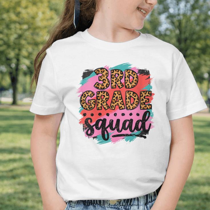 Women's Third 3rd Grade Squad Back To School Animal Print Girl Tee Graphic Toddler T-Shirt Women's Third 3rd Grade Squad Back To School Animal Print Girl Tee Graphic Toddler T-Shirt
