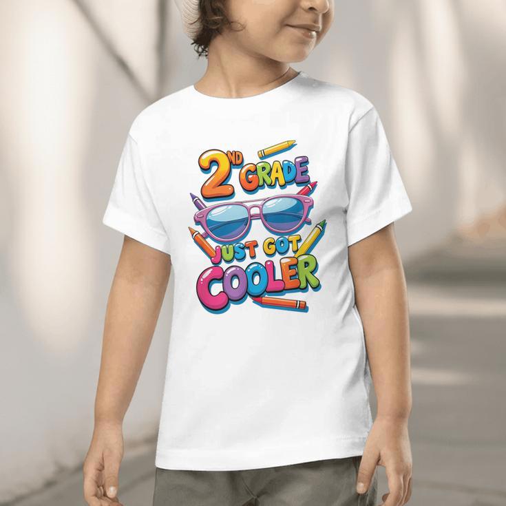 2nd Grade Just Got Cooler Shirt Back To School Kids Graphic Toddler T-Shirt