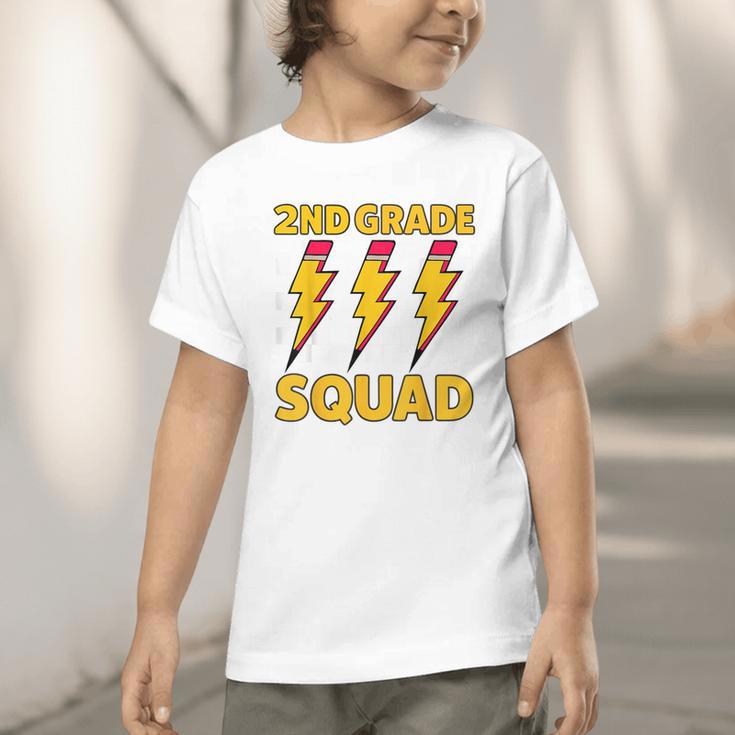 2nd Grade Lightning Bolt Second Grade Squad Back To School Graphic Toddler T-Shirt