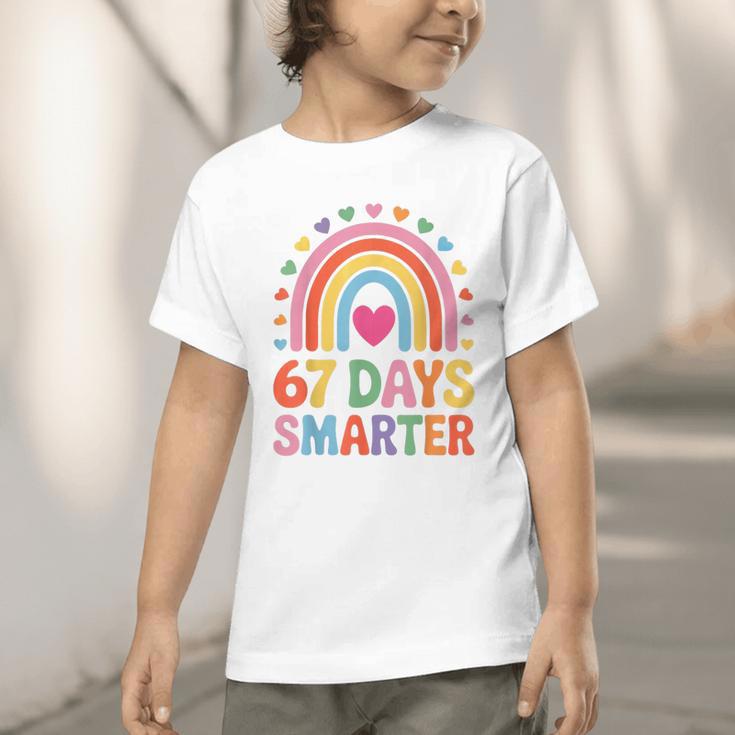 67 Days Smarter Rainbow For Back To School Kids Graphic Toddler T-Shirt 67 Days Smarter Rainbow For Back To School Kids Graphic Toddler T-Shirt