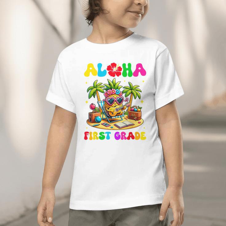 Aloha First Grade Pineapple Hawaii Back To School Kids Girl Graphic Toddler T-Shirt