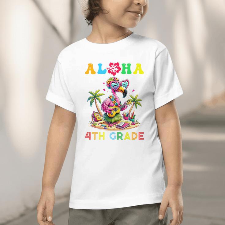 Aloha Fourth Grade Flamingo Hawaii Back To School Kids Girl Premium Tri-Blend Graphic Toddler T-Shirt Aloha Fourth Grade Flamingo Hawaii Back To School Kids Girl Premium Tri-Blend Graphic Toddler T-Shirt