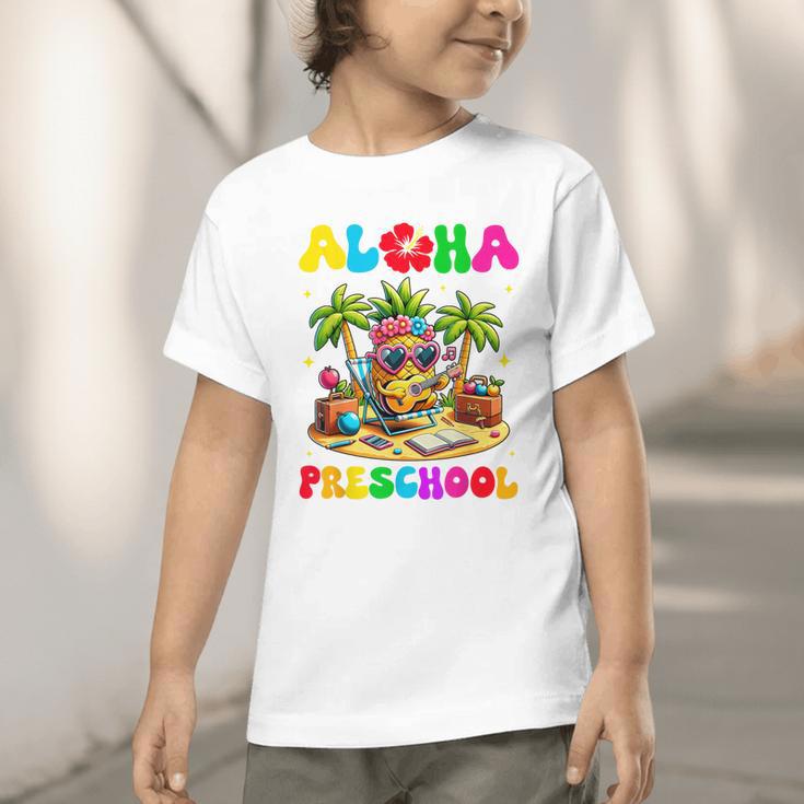 Aloha Preschool Pineapple Hawaii Back To School Kids Girl Graphic Toddler T-Shirt