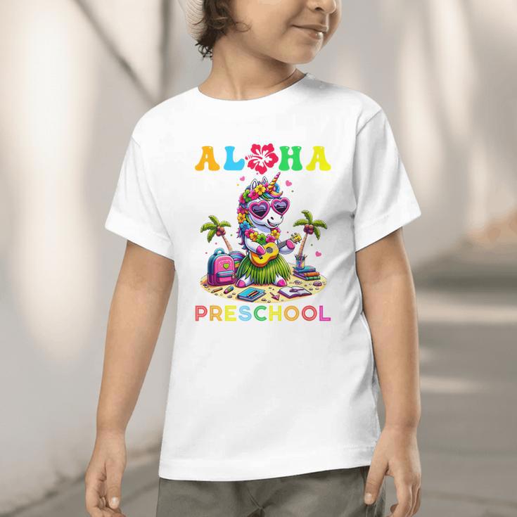 Aloha Preschool Unicorn Hawaii Back To School Kids Girl Graphic Toddler T-Shirt Aloha Preschool Unicorn Hawaii Back To School Kids Girl Graphic Toddler T-Shirt