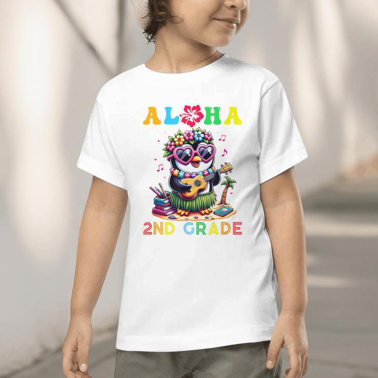 Aloha Second Grade Penguin Hawaii Back To School Kids Girl Graphic Toddler T-Shirt Aloha Second Grade Penguin Hawaii Back To School Kids Girl Graphic Toddler T-Shirt