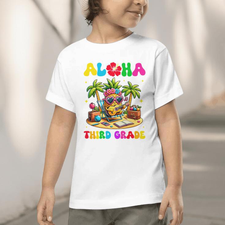 Aloha Third Grade Pineapple Hawaii Back To School Kids Girl Performance Graphic Toddler T-Shirt Aloha Third Grade Pineapple Hawaii Back To School Kids Girl Performance Graphic Toddler T-Shirt