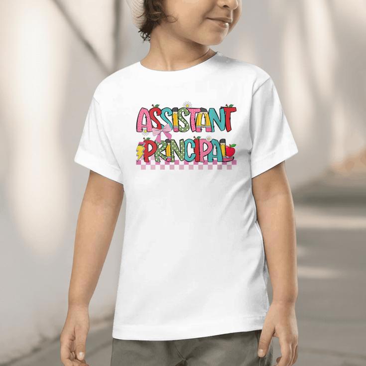 Assistant Principal Coquette Bow Pencil Cute Back To School Graphic Toddler T-Shirt