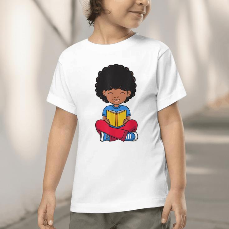 Back To School Afro African American Boy Student Graphic Toddler T-Shirt