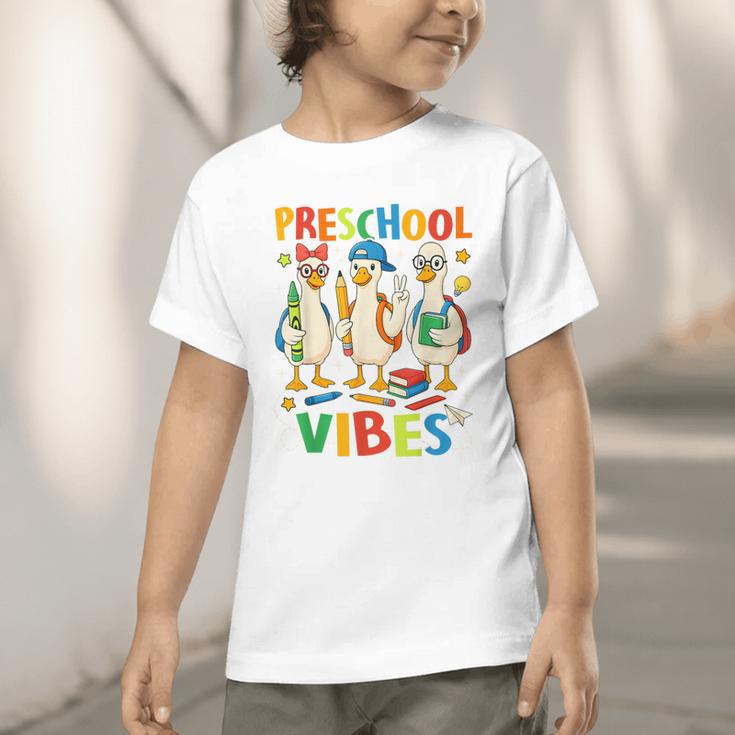 Back To School Cute Goose Preschool Vibes Girls Boys Graphic Toddler T-Shirt Back To School Cute Goose Preschool Vibes Girls Boys Graphic Toddler T-Shirt