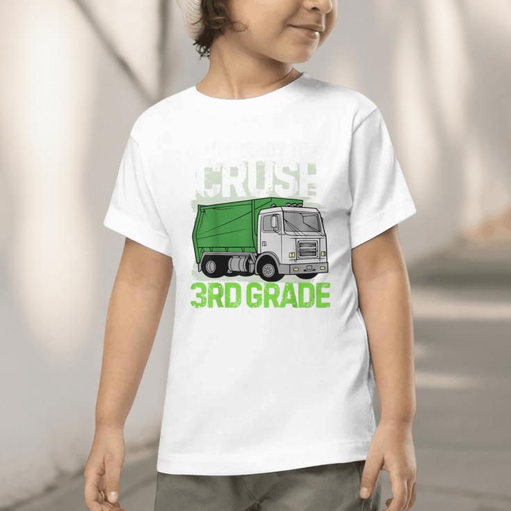 Back To School First Day Of 3rd Grade Garbage Truck Boys Graphic Toddler T-Shirt