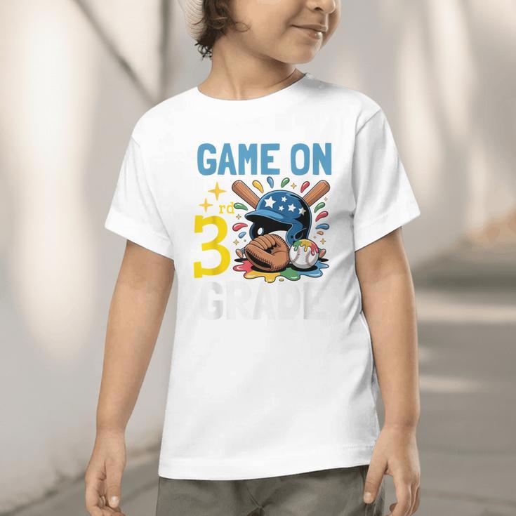Back To School Game On Third Grade Baseball First Day Boys Graphic Toddler T-Shirt Back To School Game On Third Grade Baseball First Day Boys Graphic Toddler T-Shirt