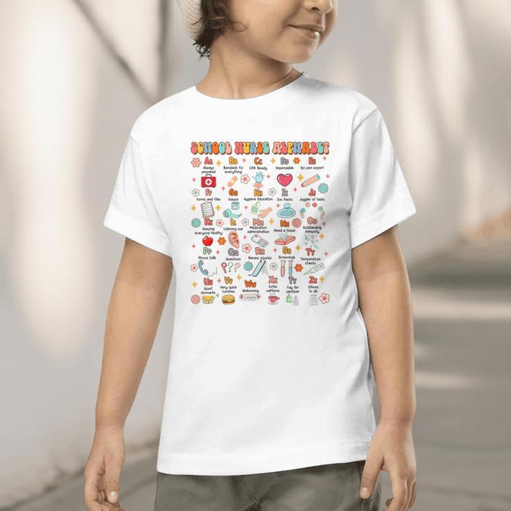 Back To School School Nurse Alphabet School Nurse Life Graphic Toddler T-Shirt Back To School School Nurse Alphabet School Nurse Life Graphic Toddler T-Shirt