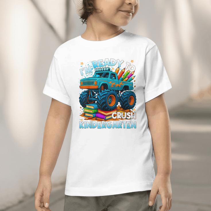 Back To School Ready To Crush Kindergarten Monster Truck Boy Graphic Toddler T-Shirt Back To School Ready To Crush Kindergarten Monster Truck Boy Graphic Toddler T-Shirt