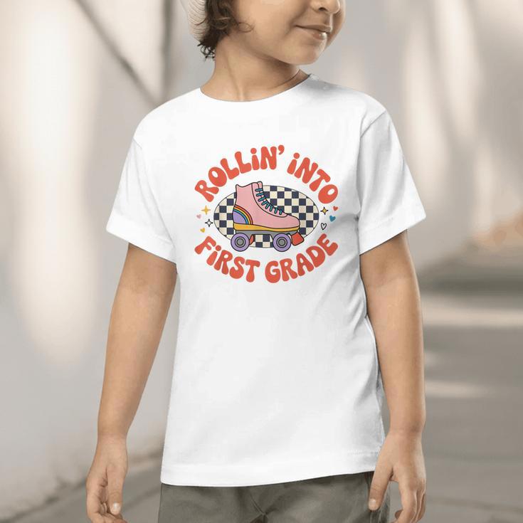 Back To School Rollin Into First Grade Girls Graphic Toddler T-Shirt Back To School Rollin Into First Grade Girls Graphic Toddler T-Shirt