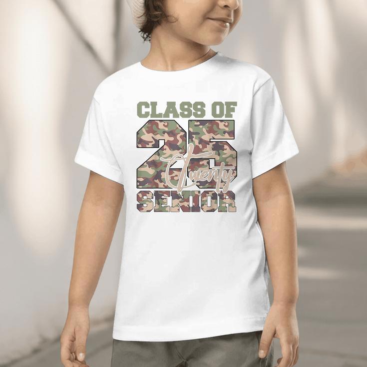 Back To School Senior 12th Grade Class Of 2025 Camouflage Graphic Toddler T-Shirt Back To School Senior 12th Grade Class Of 2025 Camouflage Graphic Toddler T-Shirt