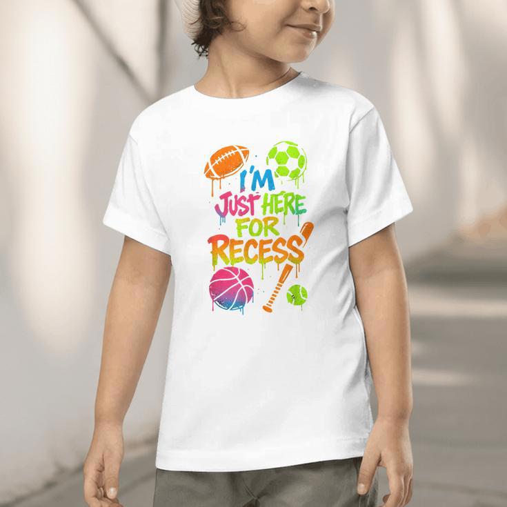 Back To School Sports Basketball Football Recess Graphic Toddler T-Shirt Back To School Sports Basketball Football Recess Graphic Toddler T-Shirt