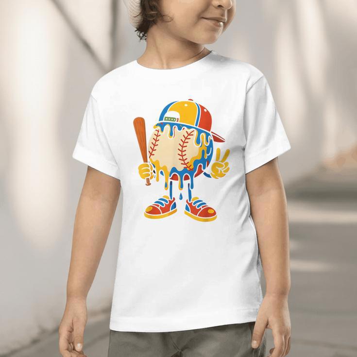 Baseball Ice Cream Drip Youth Back To School Baseball Stuff Graphic Toddler T-Shirt Baseball Ice Cream Drip Youth Back To School Baseball Stuff Graphic Toddler T-Shirt