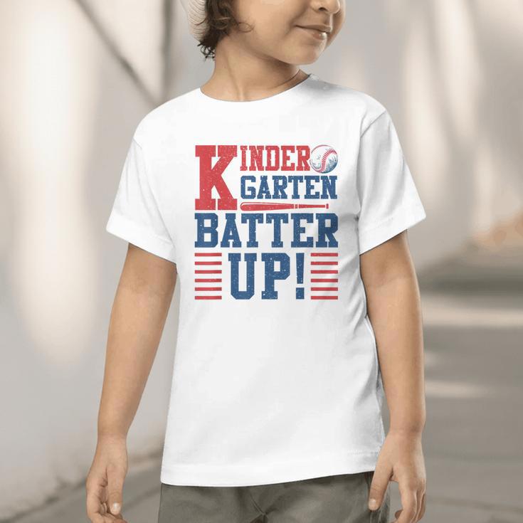 Baseball Kindergarten Back To School Kindergarten Batter Up Graphic Toddler T-Shirt Baseball Kindergarten Back To School Kindergarten Batter Up Graphic Toddler T-Shirt