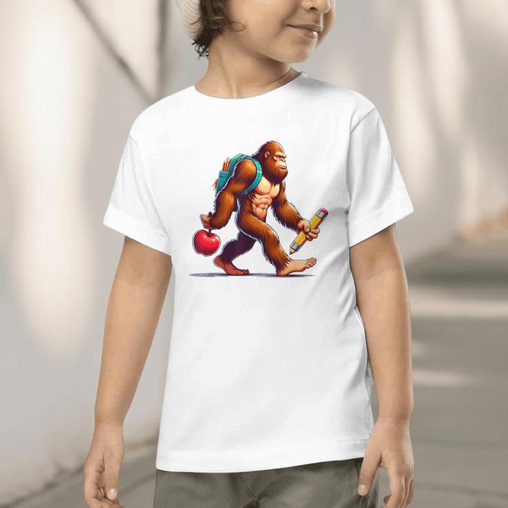 Bigfoot Lovers Pencil Back To School Kids Boys Girls Graphic Toddler T-Shirt