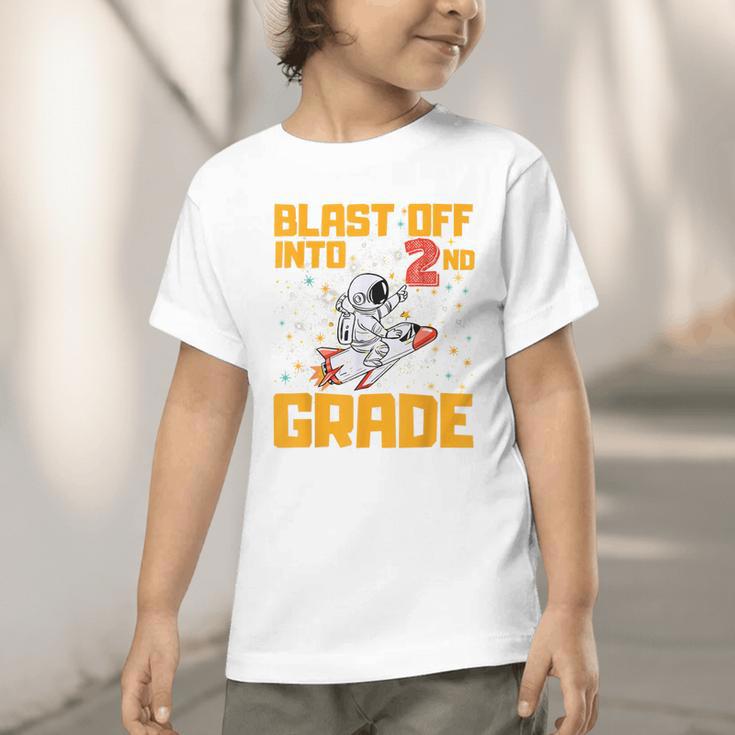 Blast Off Into Second Grade Back To School 2nd Graders Graphic Toddler T-Shirt Blast Off Into Second Grade Back To School 2nd Graders Graphic Toddler T-Shirt