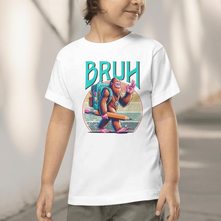Boys Modern Bruh Big Foot Back To School Graphic Graphic Toddler T-Shirt Boys Modern Bruh Big Foot Back To School Graphic Graphic Toddler T-Shirt