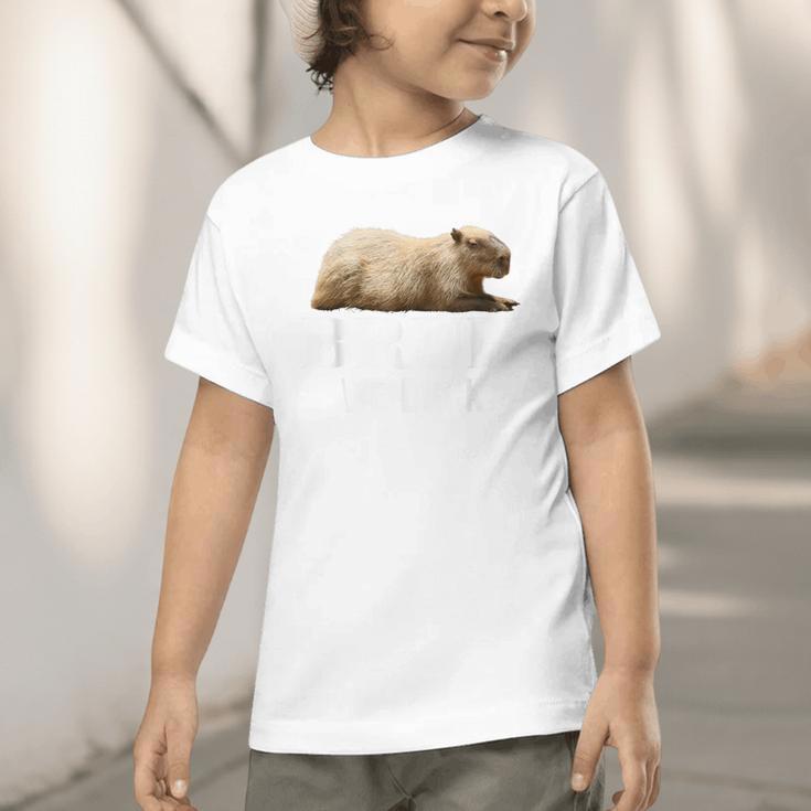 Bruh We Back To School Capybara First Day Of School Graphic Toddler T-Shirt