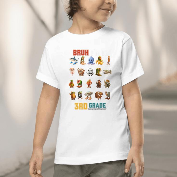 Bruh I’m In 3rd Grade Back To School Italian Brainrot Premium Tri-Blend Graphic Toddler T-Shirt