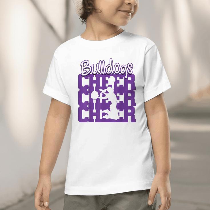 Bulldogs Cheer Back To School Cheerleading Spirit P Graphic Toddler T-Shirt Bulldogs Cheer Back To School Cheerleading Spirit P Graphic Toddler T-Shirt