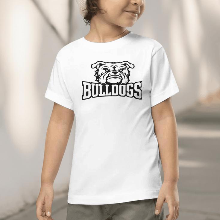 Bulldogs Mascot Back To School Team Spirit Graphic Toddler T-Shirt