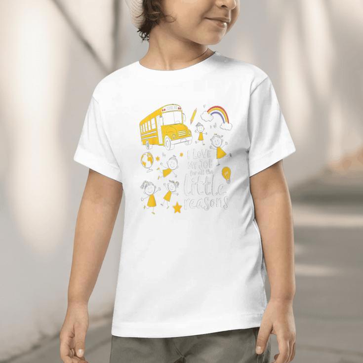 Bus Driver I Love My Job Little Reasons Back To School Graphic Toddler T-Shirt Bus Driver I Love My Job Little Reasons Back To School Graphic Toddler T-Shirt