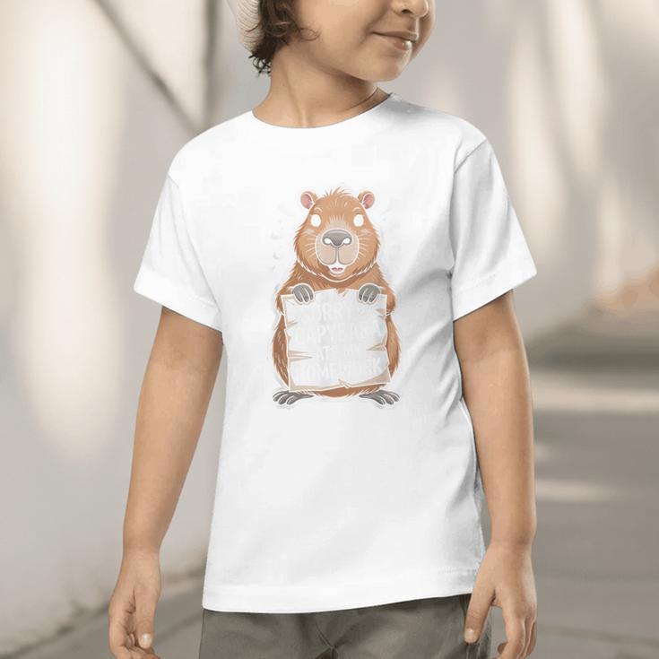 Capybara Ate My Homework Sorry Back To School Animal Graphic Toddler T-Shirt Capybara Ate My Homework Sorry Back To School Animal Graphic Toddler T-Shirt