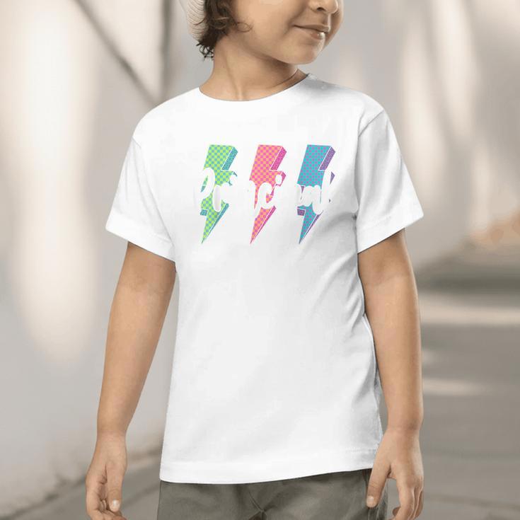 Checkered Principal Lightning Bolt Back To School Graphic Toddler T-Shirt Checkered Principal Lightning Bolt Back To School Graphic Toddler T-Shirt
