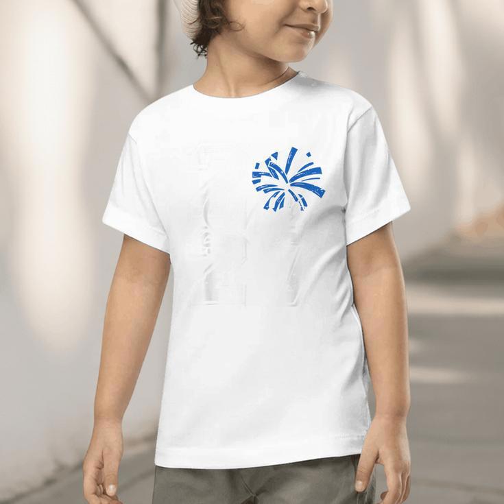 Class Of 2027 Cheer Blue Senior 2027 Back To School Graphic Toddler T-Shirt Class Of 2027 Cheer Blue Senior 2027 Back To School Graphic Toddler T-Shirt