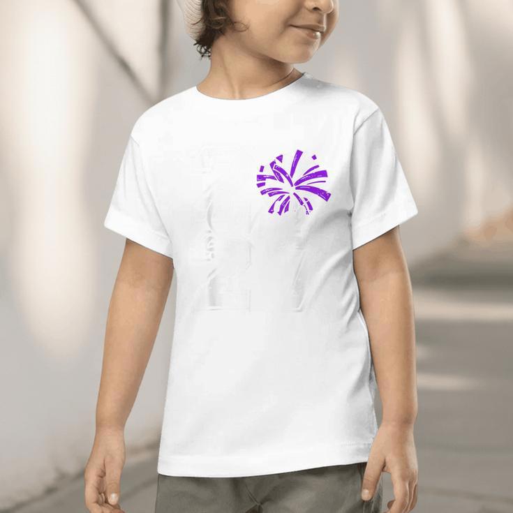 Class Of 2027 Cheer Purple Senior 2027 Back To School Graphic Toddler T-Shirt
