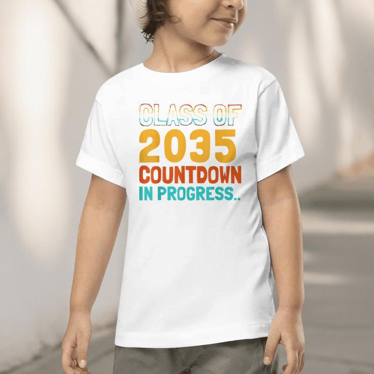 Class Of 2035 Countdown In Progress Fun Back To School Retro Graphic Toddler T-Shirt Class Of 2035 Countdown In Progress Fun Back To School Retro Graphic Toddler T-Shirt