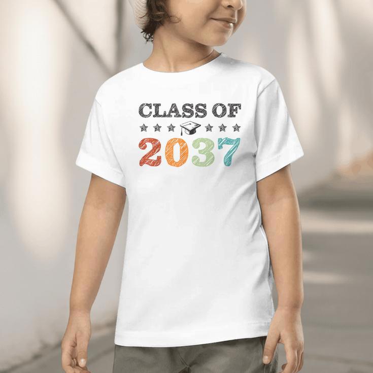 Class Of 2037 Grow With Me Back To School Graduation Graphic Toddler T-Shirt Class Of 2037 Grow With Me Back To School Graduation Graphic Toddler T-Shirt