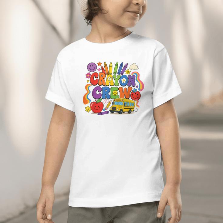 Crayon Crew Cute Back To School Vibes Student Graphic Toddler T-Shirt Crayon Crew Cute Back To School Vibes Student Graphic Toddler T-Shirt