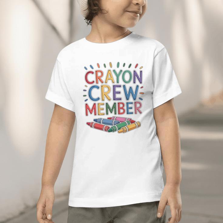 Crayon Crew Member Back To School Coloring Art Classes Graphic Toddler T-Shirt Crayon Crew Member Back To School Coloring Art Classes Graphic Toddler T-Shirt