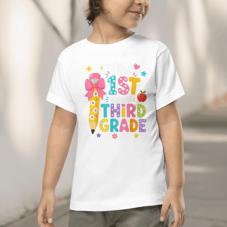 Cute My 1st Day Of Third Grade Pencil Back To School Girls Graphic Toddler T-Shirt Cute My 1st Day Of Third Grade Pencil Back To School Girls Graphic Toddler T-Shirt