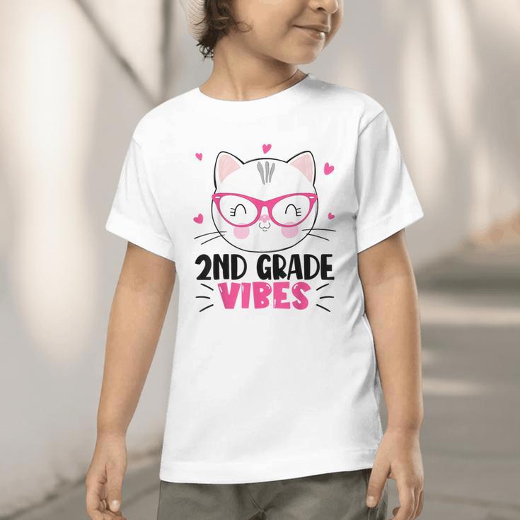 Cute 2nd Grade Vibes Cat Kitten Lover Back To School Girls Graphic Toddler T-Shirt Cute 2nd Grade Vibes Cat Kitten Lover Back To School Girls Graphic Toddler T-Shirt