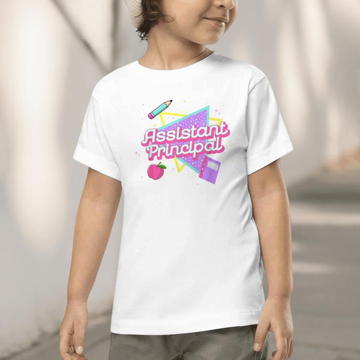 Cute Assistant Principal Shirt 80's 90's Back To School Graphic Toddler T-Shirt