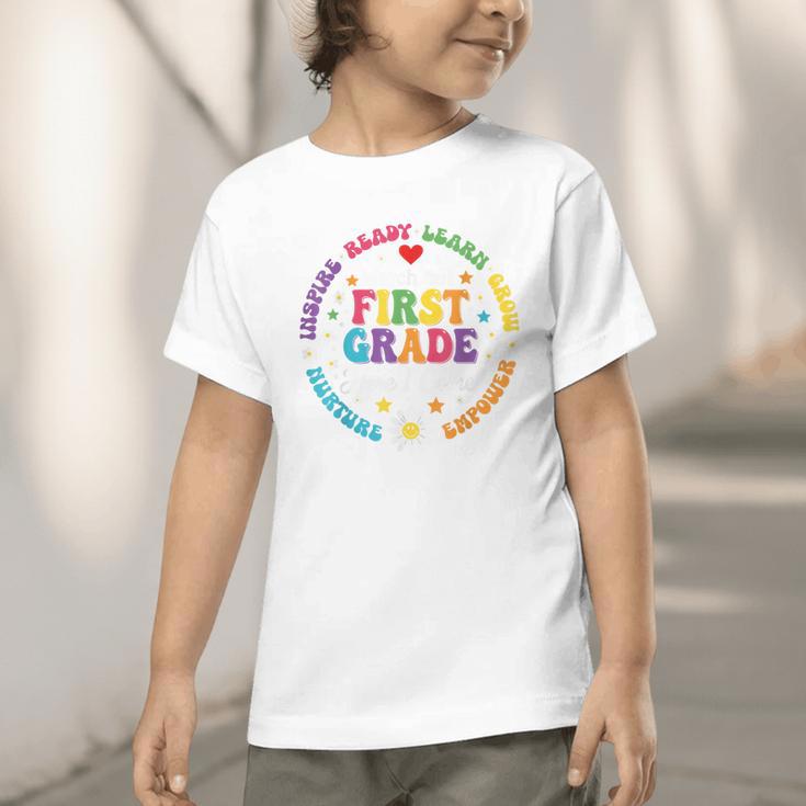 Cute Watch Out First Grade Here I Come Back To School Graphic Toddler T-Shirt Cute Watch Out First Grade Here I Come Back To School Graphic Toddler T-Shirt
